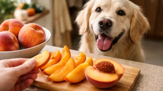 cachorro pode comer pêssego