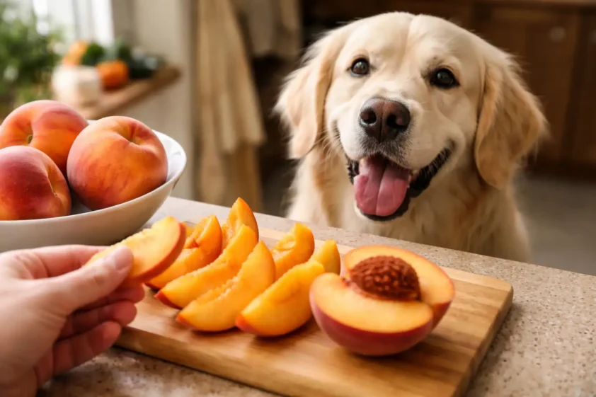 cachorro pode comer pêssego